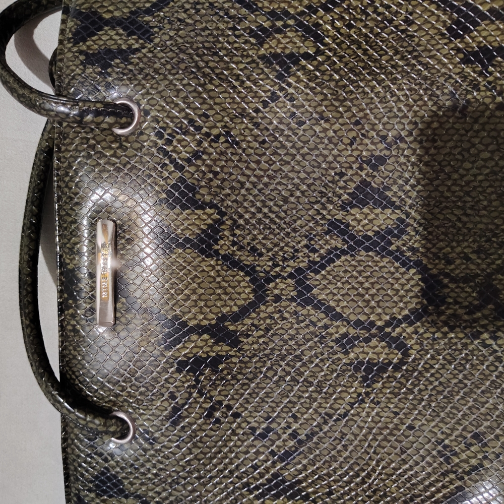 Nine West purse fake  snake skin, orange interior - Picture 2 of 5